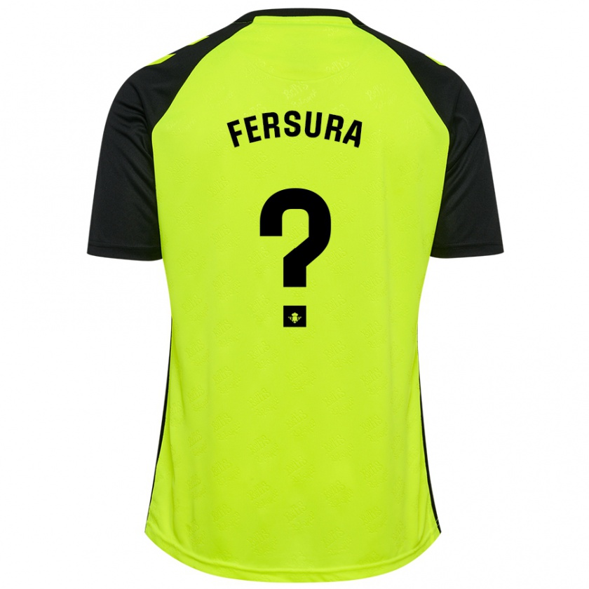 Kandiny Férfi João Fersura #0 Fluoreszkáló Sárga Fekete Idegenbeli Jersey 2024/25 Mez Póló Ing