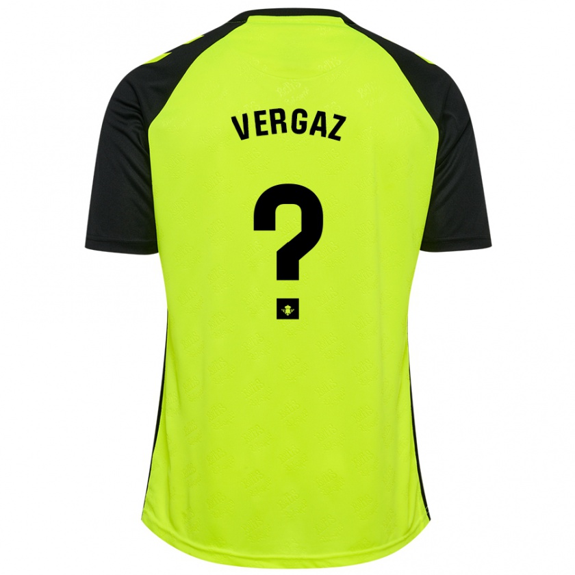 Kandiny Férfi Alejandro Vergaz #0 Fluoreszkáló Sárga Fekete Idegenbeli Jersey 2024/25 Mez Póló Ing