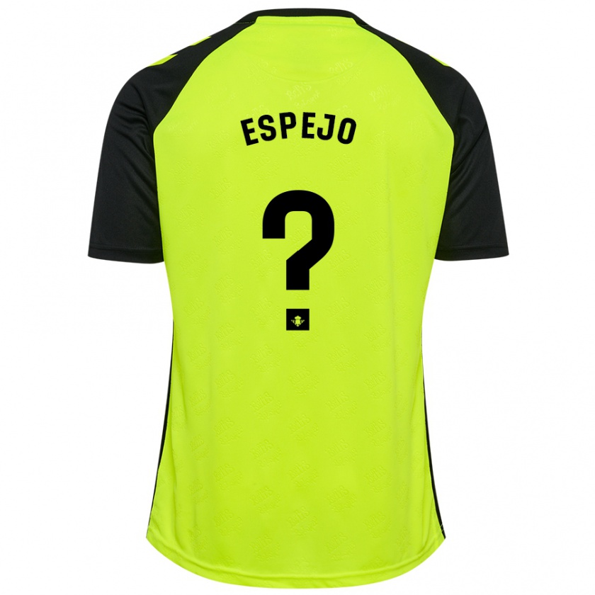 Kandiny Férfi Jesús Espejo #0 Fluoreszkáló Sárga Fekete Idegenbeli Jersey 2024/25 Mez Póló Ing