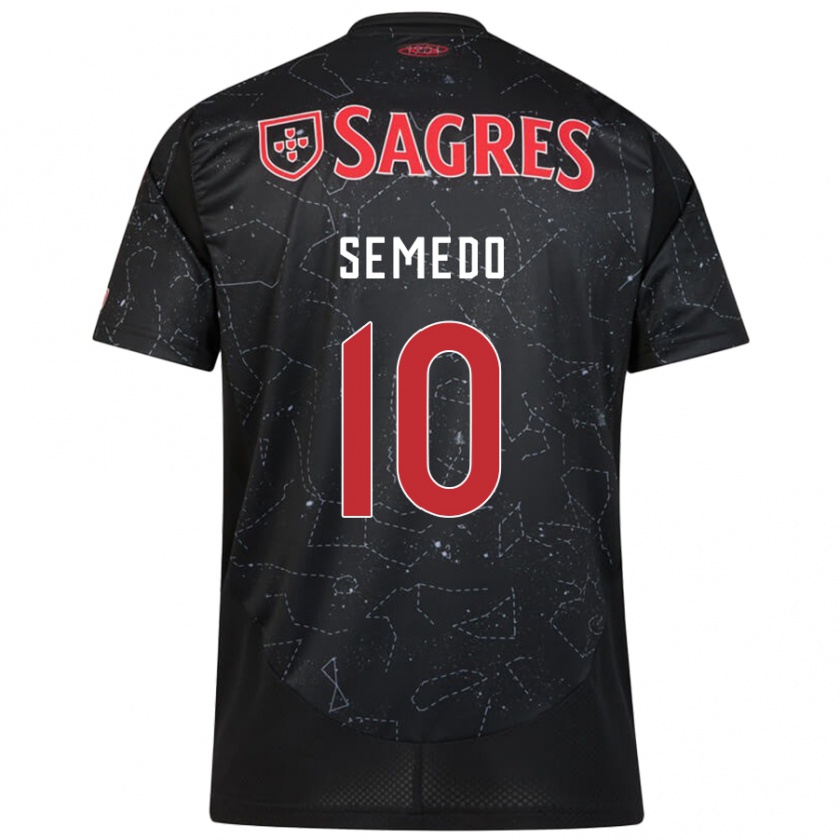 Kandiny Férfi Andreson Semedo #10 Fekete Piros Idegenbeli Jersey 2024/25 Mez Póló Ing