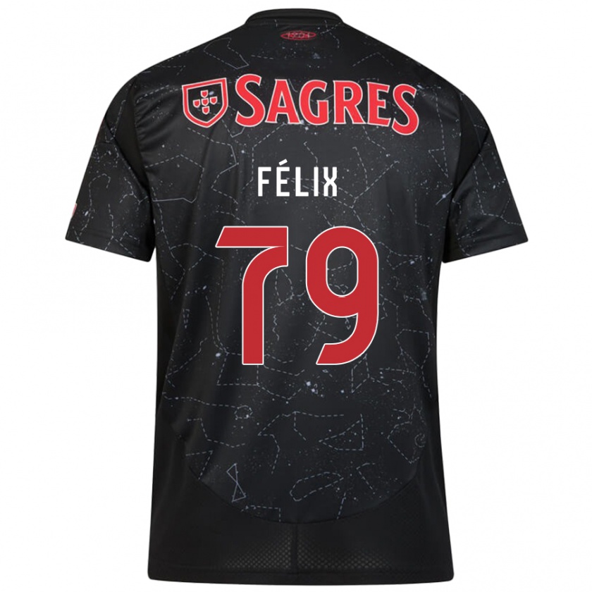 Kandiny Férfi Hugo Félix #79 Fekete Piros Idegenbeli Jersey 2024/25 Mez Póló Ing