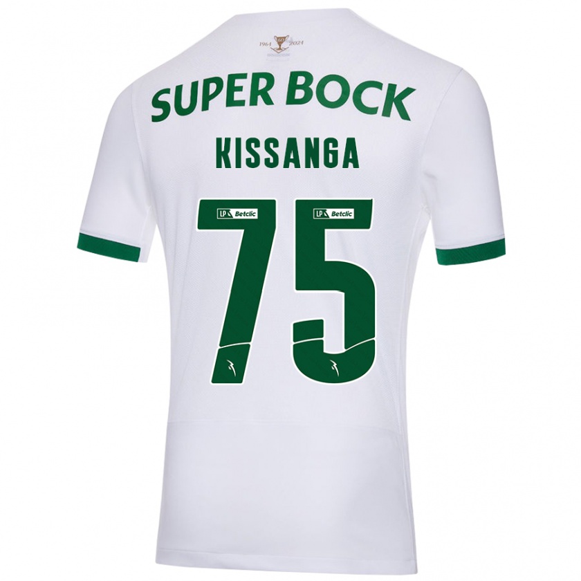 Kandiny Férfi Manuel Kissanga #75 Fehér Zöld Idegenbeli Jersey 2024/25 Mez Póló Ing