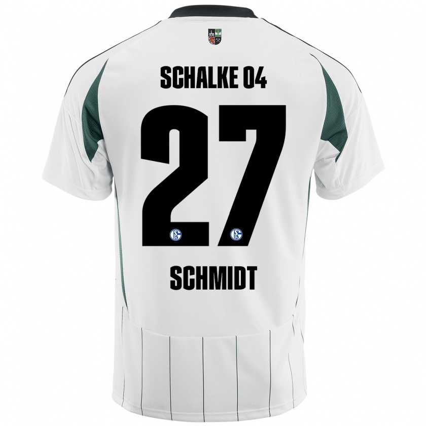 Kandiny Férfi Tim Schmidt #27 Fehér Zöld Idegenbeli Jersey 2024/25 Mez Póló Ing