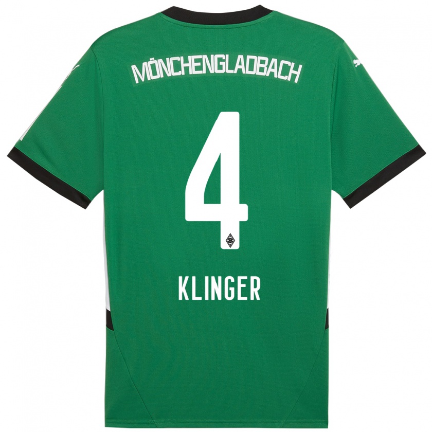 Kandiny Férfi Nina Klinger #4 Zöld Fehér Idegenbeli Jersey 2024/25 Mez Póló Ing