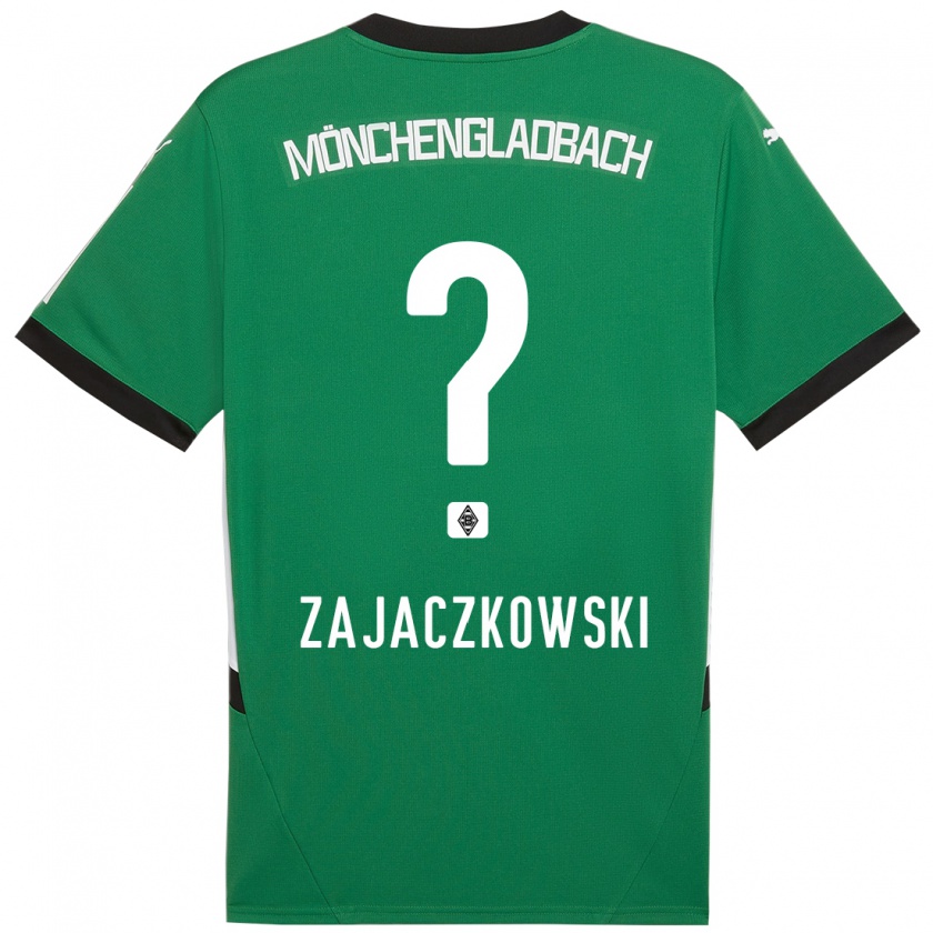 Kandiny Férfi Vincent Zajaczkowski #0 Zöld Fehér Idegenbeli Jersey 2024/25 Mez Póló Ing