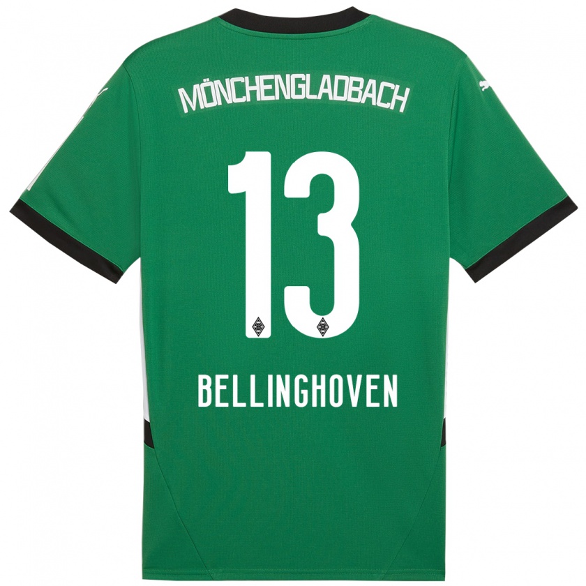 Kandiny Férfi Christina Bellinghoven #13 Zöld Fehér Idegenbeli Jersey 2024/25 Mez Póló Ing