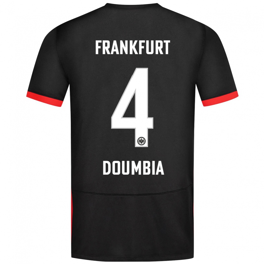 Kandiny Férfi Fousseny Doumbia #4 Fekete Idegenbeli Jersey 2024/25 Mez Póló Ing