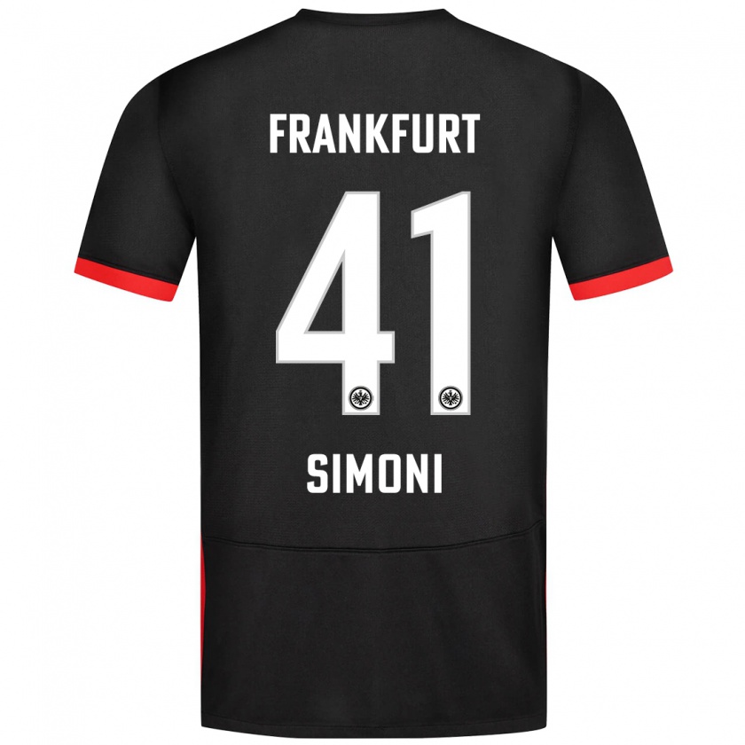 Kandiny Férfi Simon Simoni #41 Fekete Idegenbeli Jersey 2024/25 Mez Póló Ing