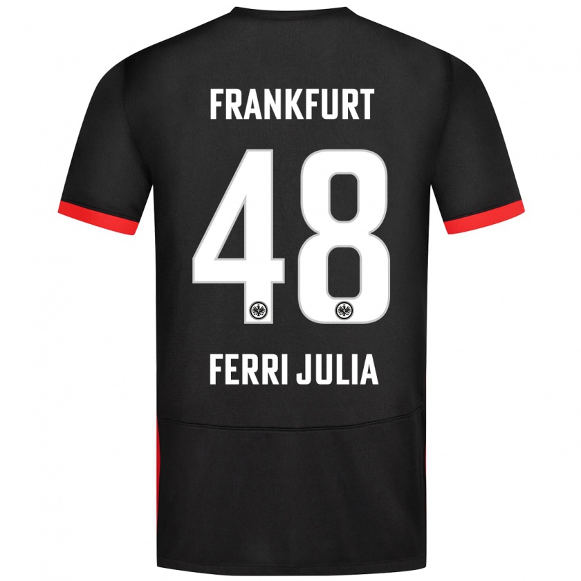 Kandiny Férfi Nacho Ferri #48 Fekete Idegenbeli Jersey 2024/25 Mez Póló Ing