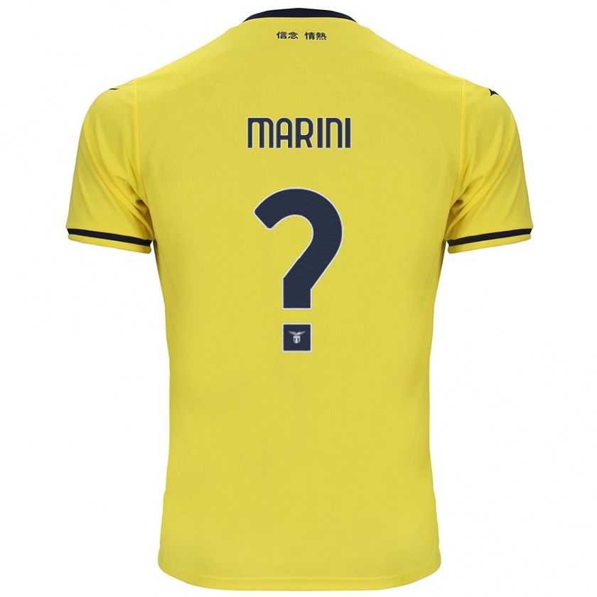 Kandiny Férfi Matteo Marini #0 Sárga Idegenbeli Jersey 2024/25 Mez Póló Ing