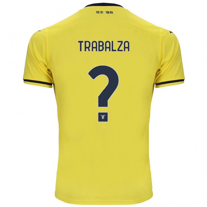 Kandiny Férfi Alessandro Trabalza #0 Sárga Idegenbeli Jersey 2024/25 Mez Póló Ing