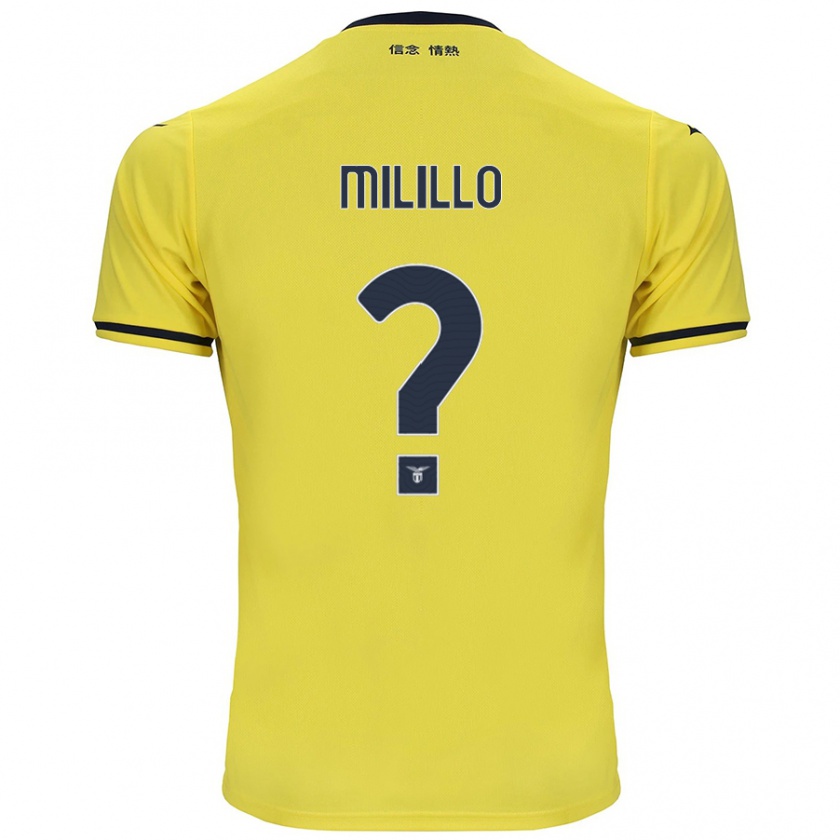 Kandiny Férfi Flavio Milillo #0 Sárga Idegenbeli Jersey 2024/25 Mez Póló Ing