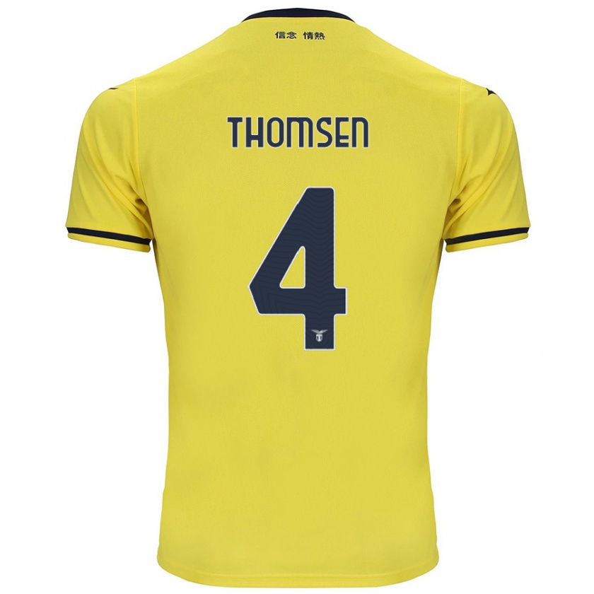 Kandiny Férfi Maria Møller Thomsen #4 Sárga Idegenbeli Jersey 2024/25 Mez Póló Ing