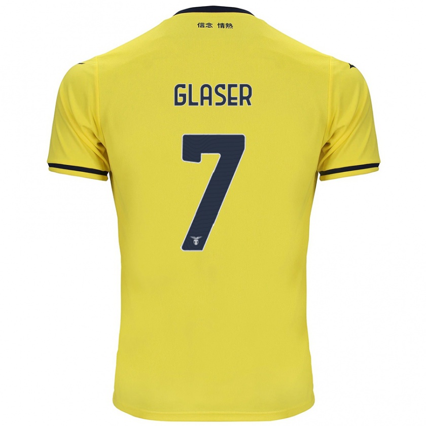 Kandiny Férfi Julia Glaser #7 Sárga Idegenbeli Jersey 2024/25 Mez Póló Ing