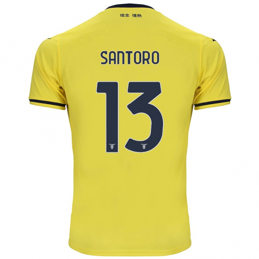 Kandiny Férfi Martina Santoro #13 Sárga Idegenbeli Jersey 2024/25 Mez Póló Ing