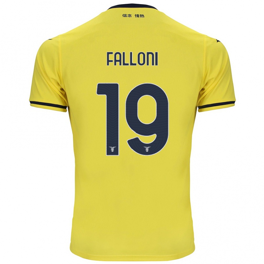 Kandiny Férfi Ludovica Falloni #19 Sárga Idegenbeli Jersey 2024/25 Mez Póló Ing