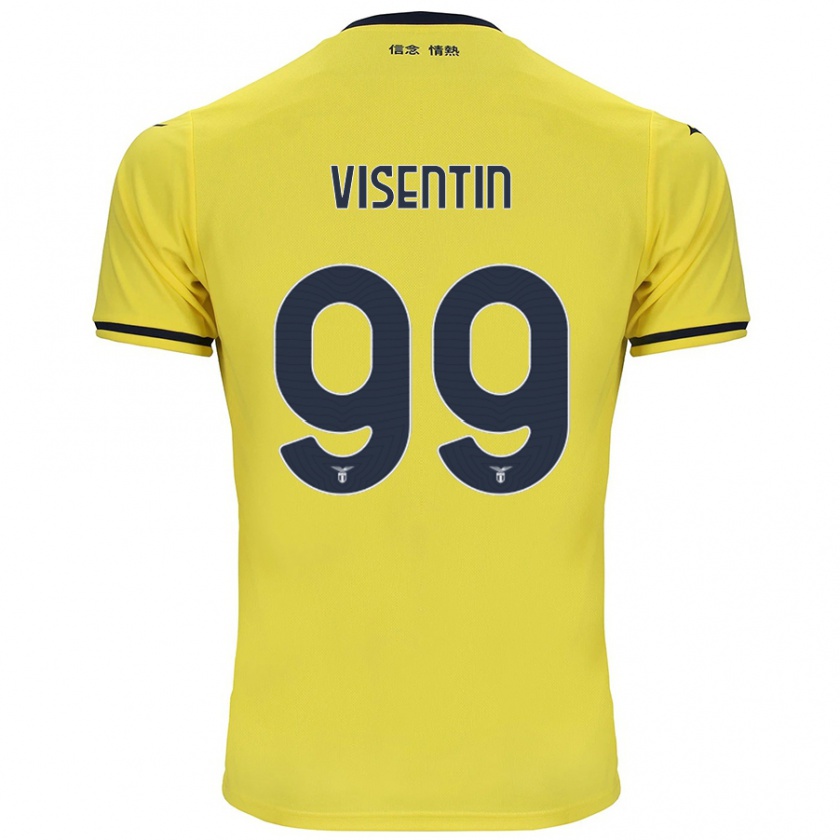 Kandiny Férfi Noemi Visentin #99 Sárga Idegenbeli Jersey 2024/25 Mez Póló Ing