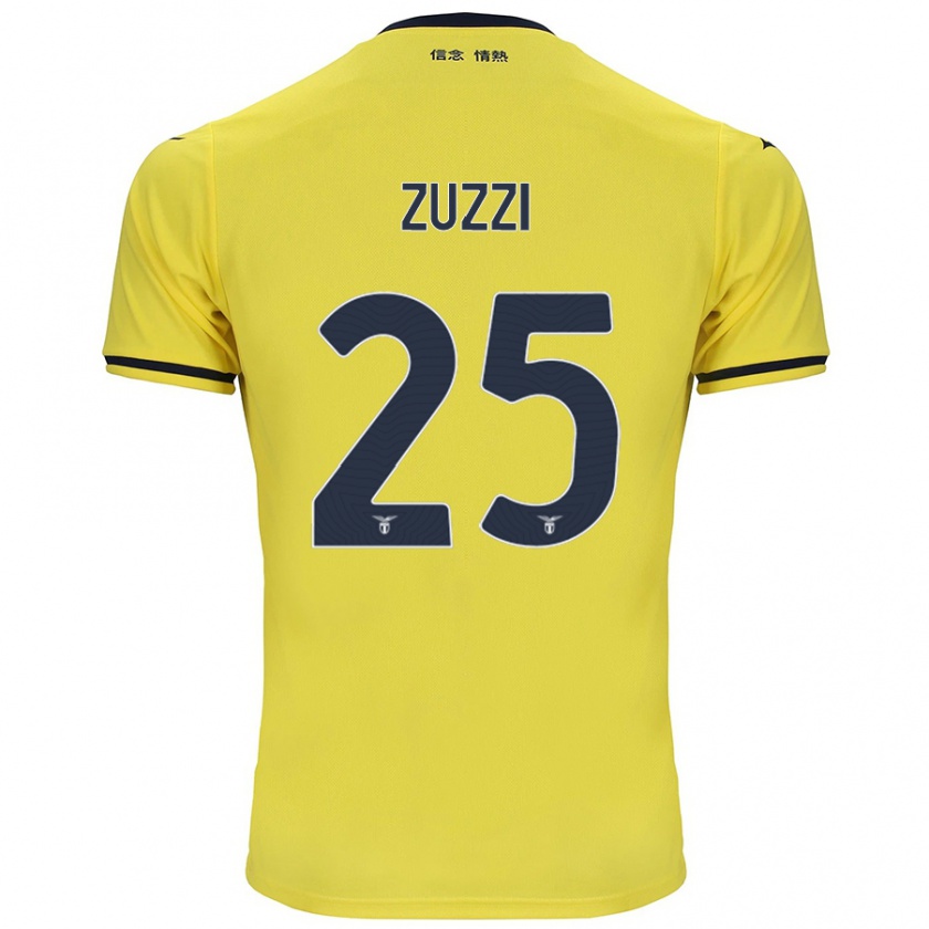 Kandiny Férfi Giorgia Zuzzi #25 Sárga Idegenbeli Jersey 2024/25 Mez Póló Ing