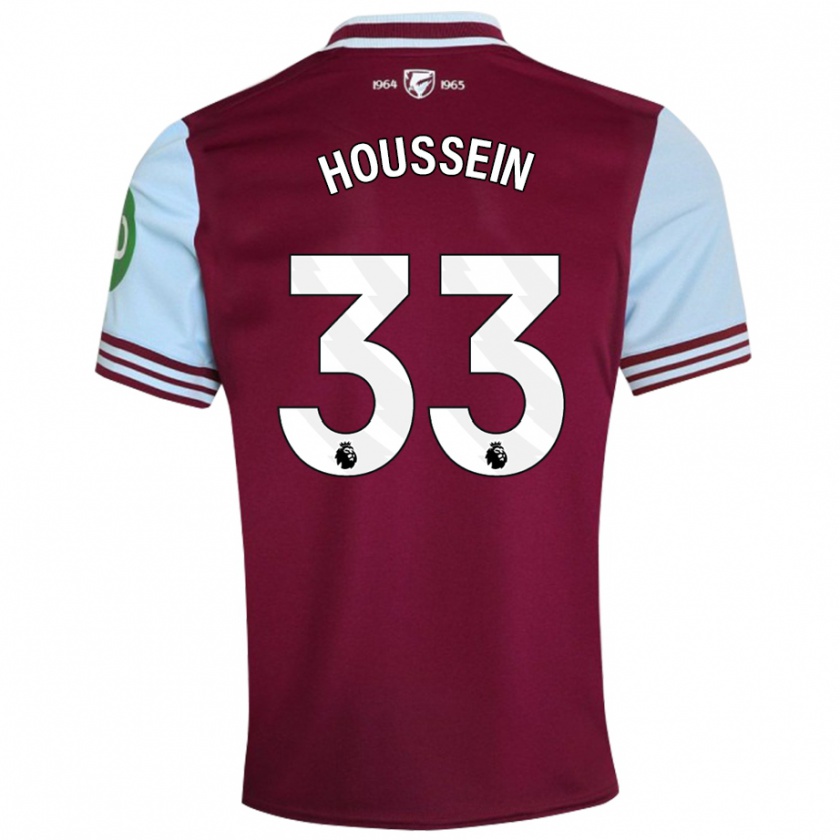 Kandiny Női Halle Houssein #33 Sötétvörös Hazai Jersey 2024/25 Mez Póló Ing