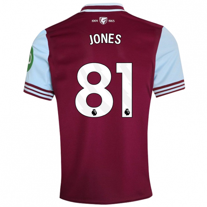 Kandiny Női Liam Jones #81 Sötétvörös Hazai Jersey 2024/25 Mez Póló Ing