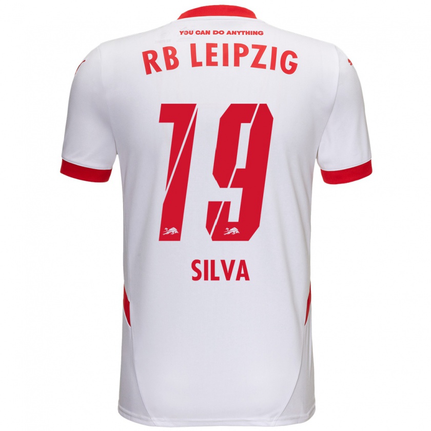 Kandiny Női André Silva #19 Fehér Piros Hazai Jersey 2024/25 Mez Póló Ing