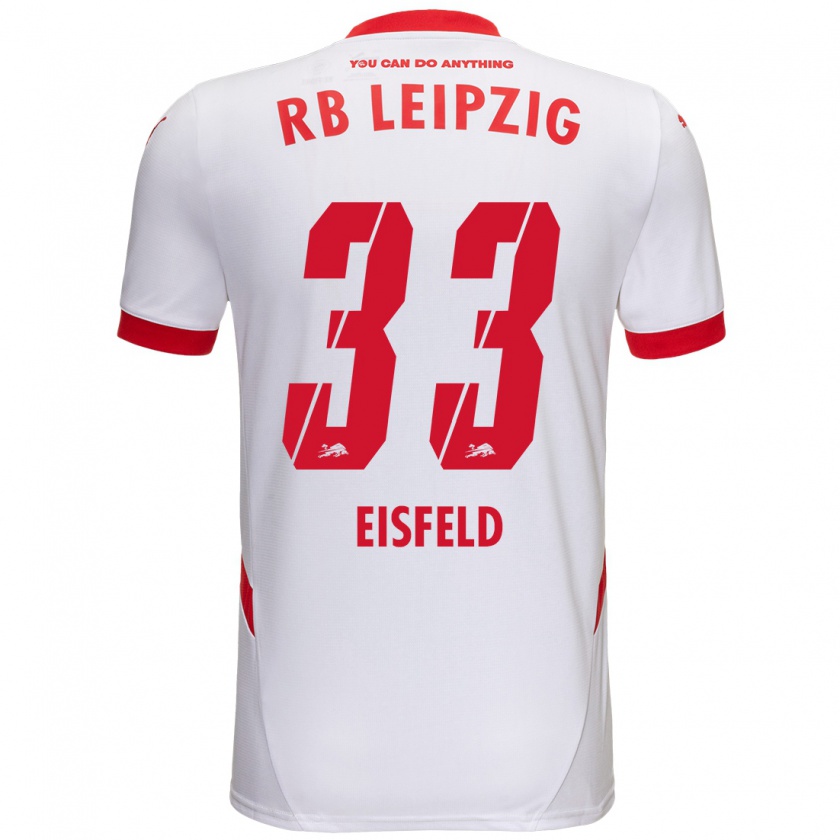 Kandiny Női Tom Eisfeld #33 Fehér Piros Hazai Jersey 2024/25 Mez Póló Ing