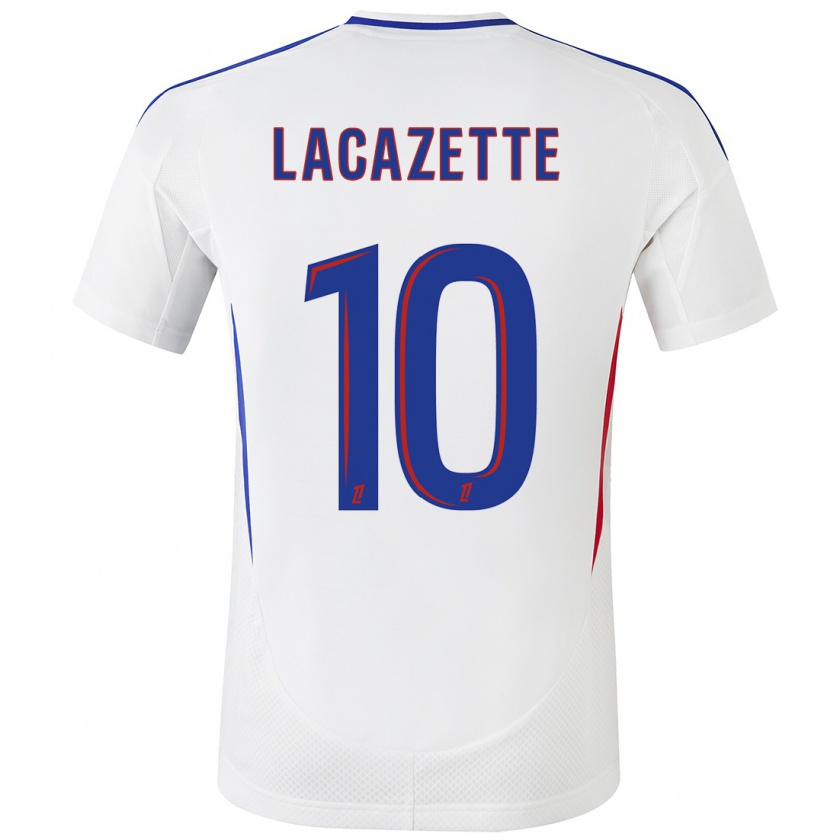 Kandiny Női Alexandre Lacazette #10 Fehér Kék Hazai Jersey 2024/25 Mez Póló Ing