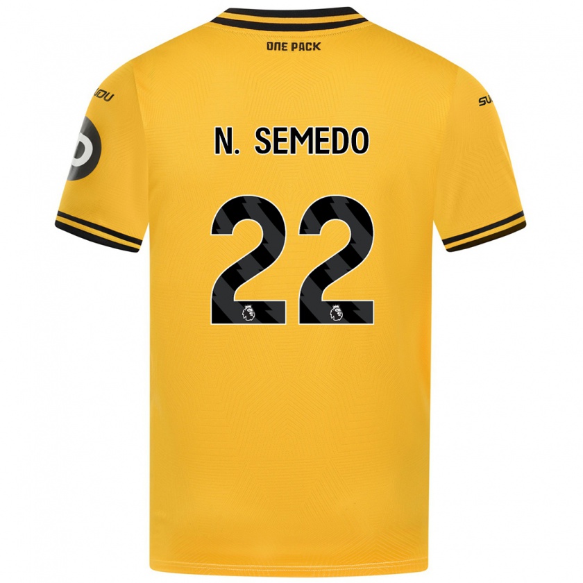 Kandiny Női Nélson Semedo #22 Sárga Hazai Jersey 2024/25 Mez Póló Ing