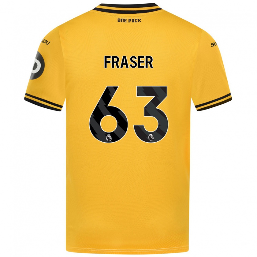 Kandiny Női Nathan Fraser #63 Sárga Hazai Jersey 2024/25 Mez Póló Ing