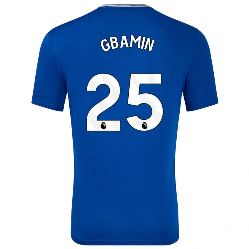 Kandiny Női Jean-Philippe Gbamin #25 Kék -Val Hazai Jersey 2024/25 Mez Póló Ing