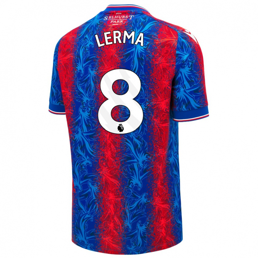 Kandiny Női Jefferson Lerma #8 Piros Kék Csíkok Hazai Jersey 2024/25 Mez Póló Ing