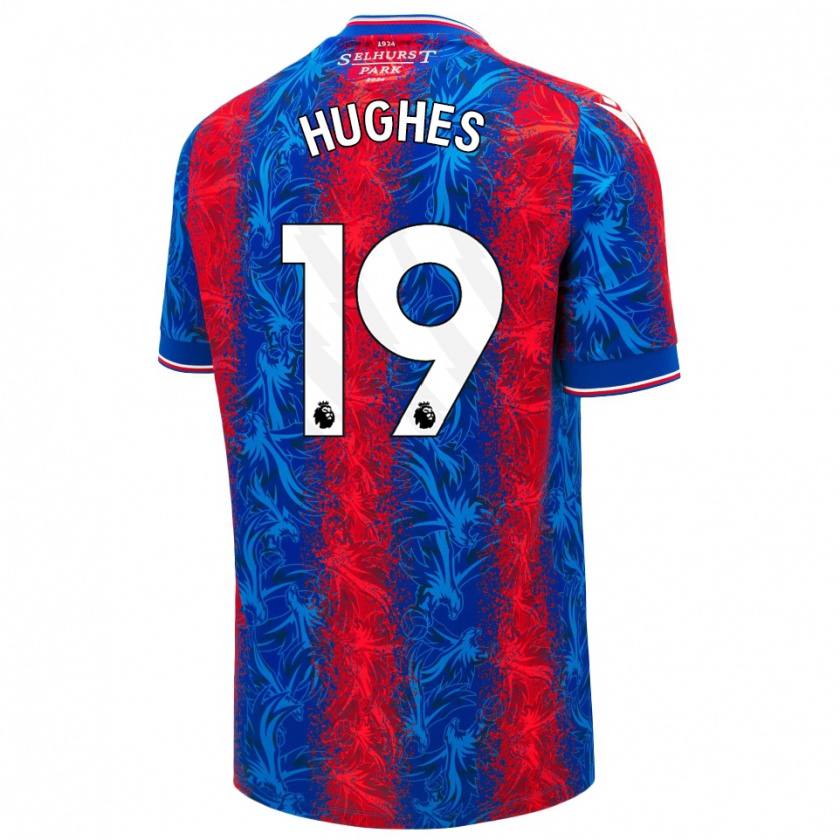 Kandiny Női Will Hughes #19 Piros Kék Csíkok Hazai Jersey 2024/25 Mez Póló Ing