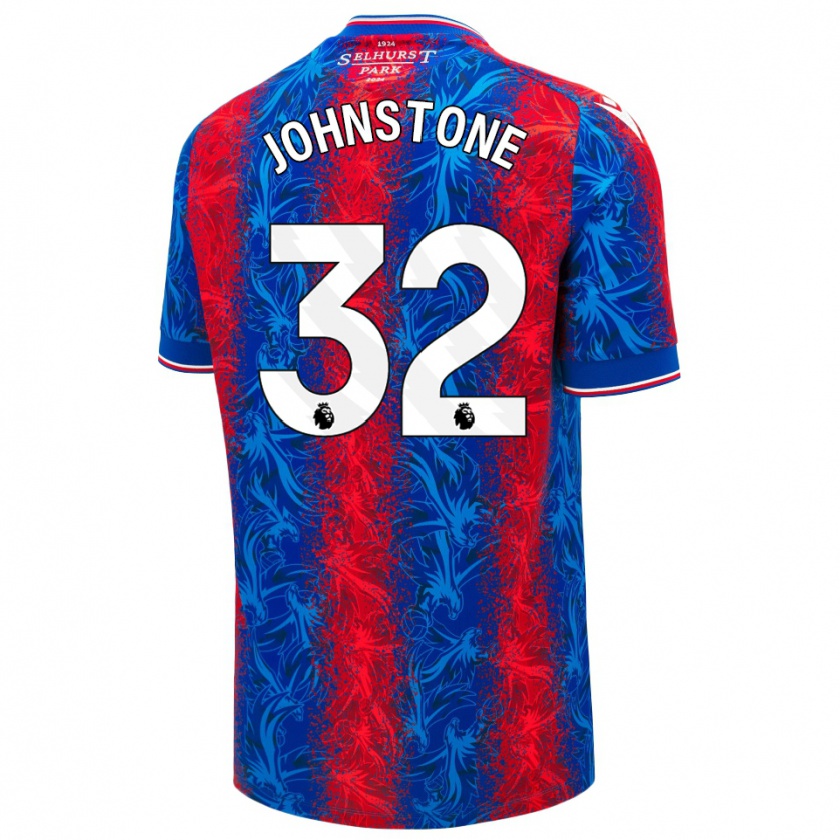 Kandiny Női Sam Johnstone #32 Piros Kék Csíkok Hazai Jersey 2024/25 Mez Póló Ing