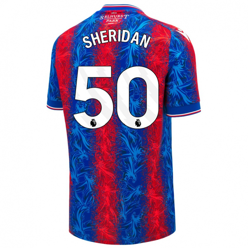 Kandiny Női Joe Sheridan #50 Piros Kék Csíkok Hazai Jersey 2024/25 Mez Póló Ing