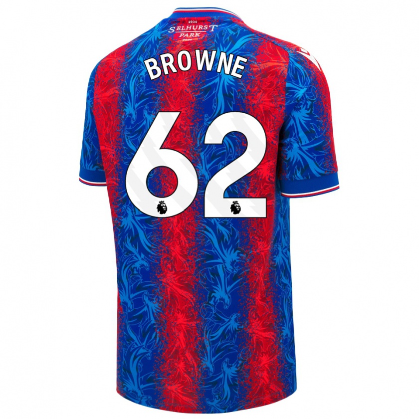 Kandiny Női Luke Browne #62 Piros Kék Csíkok Hazai Jersey 2024/25 Mez Póló Ing