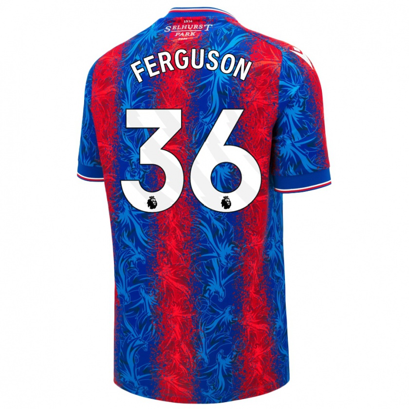 Kandiny Női Nathan Ferguson #36 Piros Kék Csíkok Hazai Jersey 2024/25 Mez Póló Ing