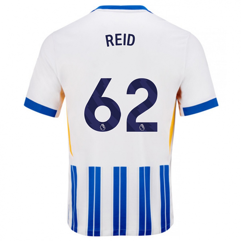 Kandiny Női Tommy Reid #62 Fehér Kék Csíkos Hazai Jersey 2024/25 Mez Póló Ing