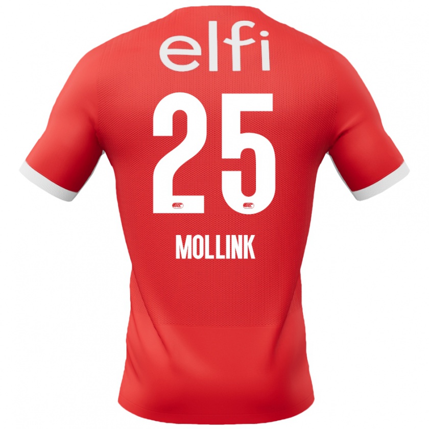 Kandiny Női Yaël Mollink #25 Piros Fehér Hazai Jersey 2024/25 Mez Póló Ing