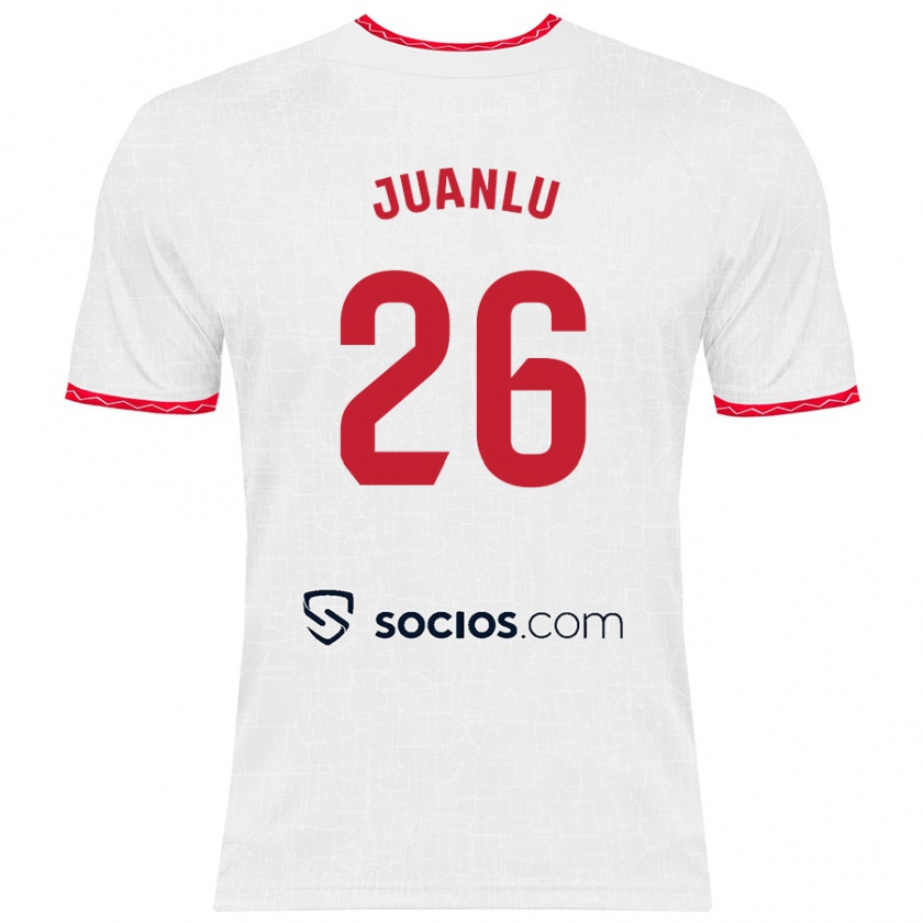 Kandiny Női Juanlu Sánchez #26 Fehér Piros Hazai Jersey 2024/25 Mez Póló Ing