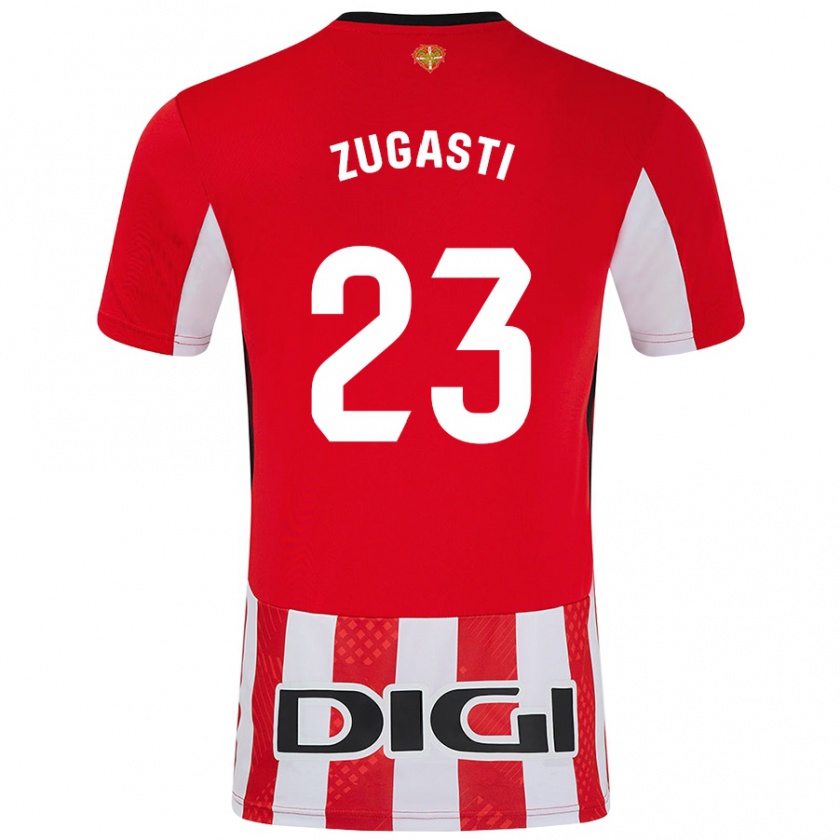 Kandiny Női Patricia Zugasti #23 Piros Fehér Hazai Jersey 2024/25 Mez Póló Ing