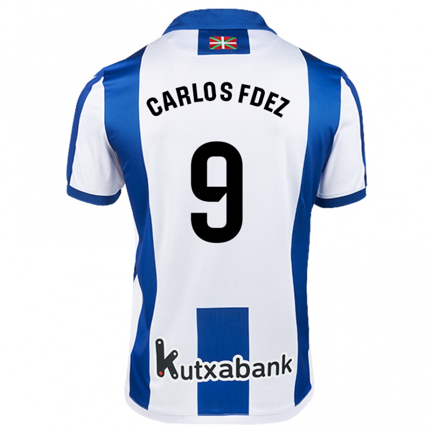 Kandiny Női Carlos Fernández #9 Fehér Kék Hazai Jersey 2024/25 Mez Póló Ing