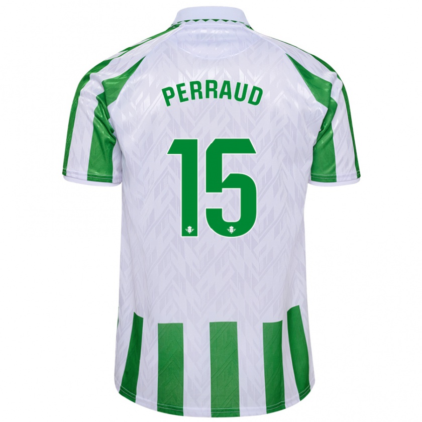 Kandiny Női Romain Perraud #15 Zöld Fehér Csíkok Hazai Jersey 2024/25 Mez Póló Ing