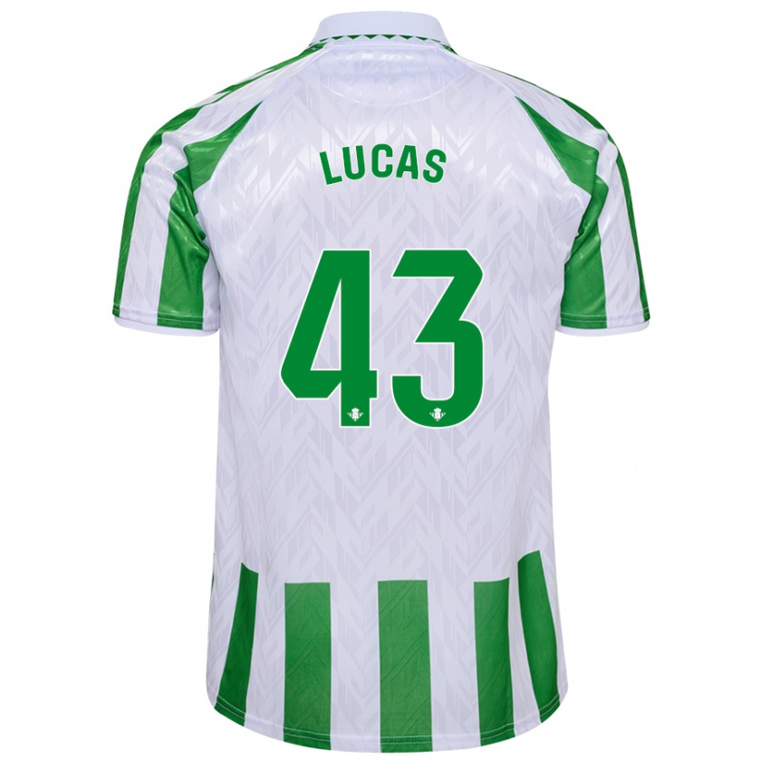 Kandiny Női Lucas Alcázar #43 Zöld Fehér Csíkok Hazai Jersey 2024/25 Mez Póló Ing