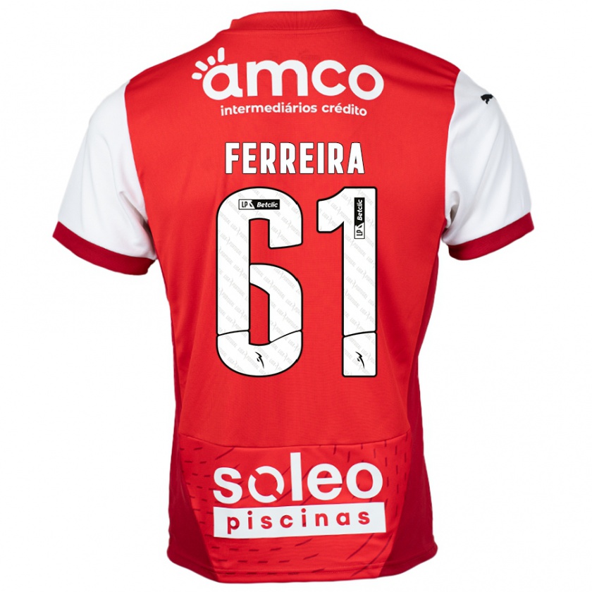 Kandiny Női Tiago Ferreira #61 Piros Fehér Hazai Jersey 2024/25 Mez Póló Ing