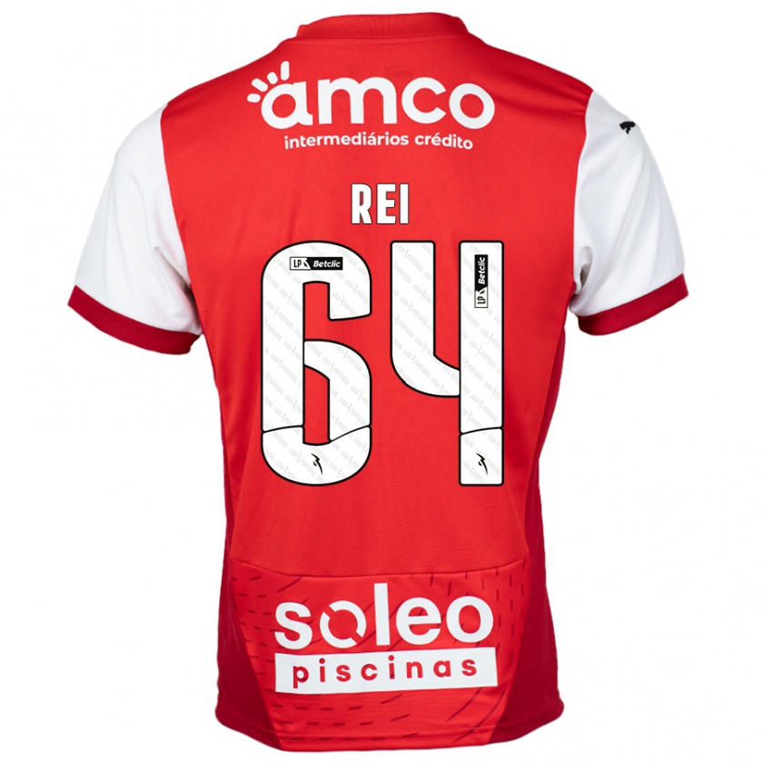 Kandiny Női Ricardo Rei #64 Piros Fehér Hazai Jersey 2024/25 Mez Póló Ing