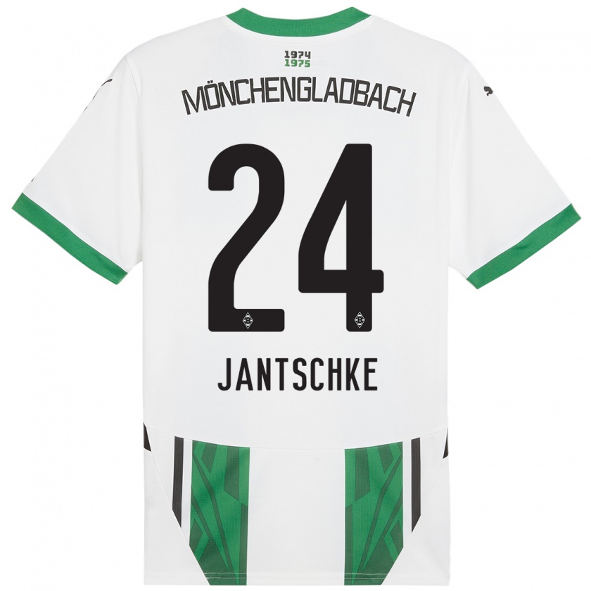 Kandiny Női Tony Jantschke #24 Fehér Zöld Hazai Jersey 2024/25 Mez Póló Ing