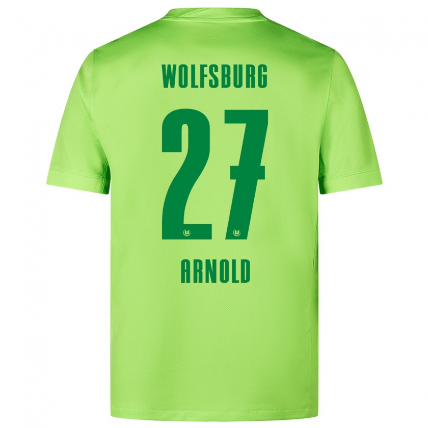 Kandiny Női Maximilian Arnold #27 Fluoreszkáló Zöld Hazai Jersey 2024/25 Mez Póló Ing