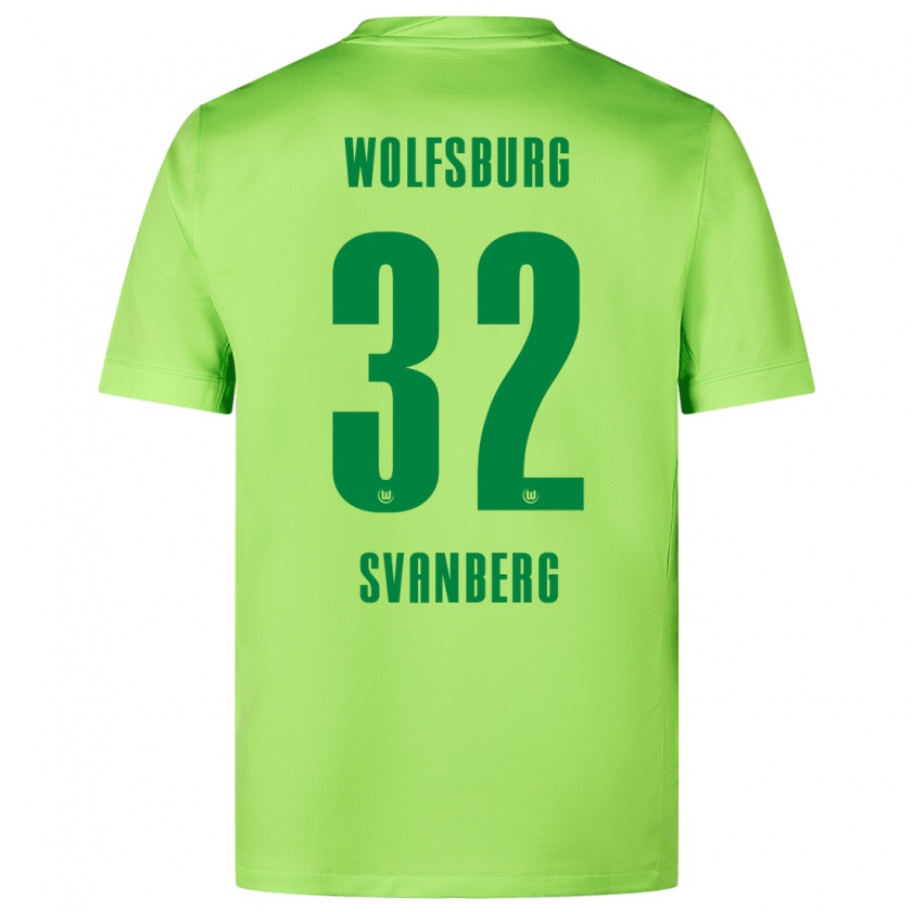 Kandiny Női Mattias Svanberg #32 Fluoreszkáló Zöld Hazai Jersey 2024/25 Mez Póló Ing