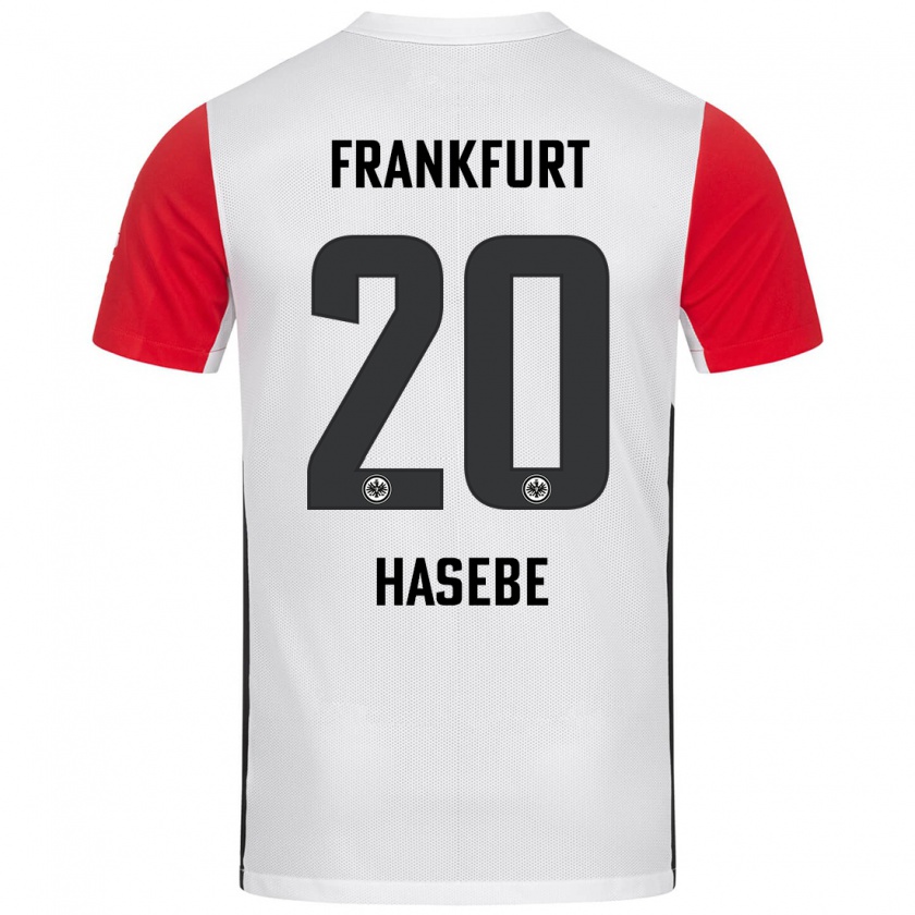 Kandiny Női Makoto Hasebe #20 Fehér Piros Hazai Jersey 2024/25 Mez Póló Ing