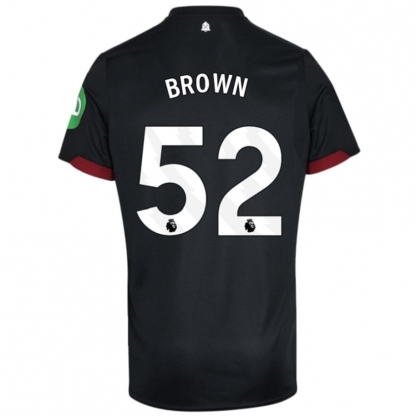 Kandiny Női Luis Brown #52 Fekete Fehér Idegenbeli Jersey 2024/25 Mez Póló Ing